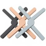 X-Shaped Heat Resistant Silicone Trivet Foldable Non-Slip Hot Pad for Kitchen